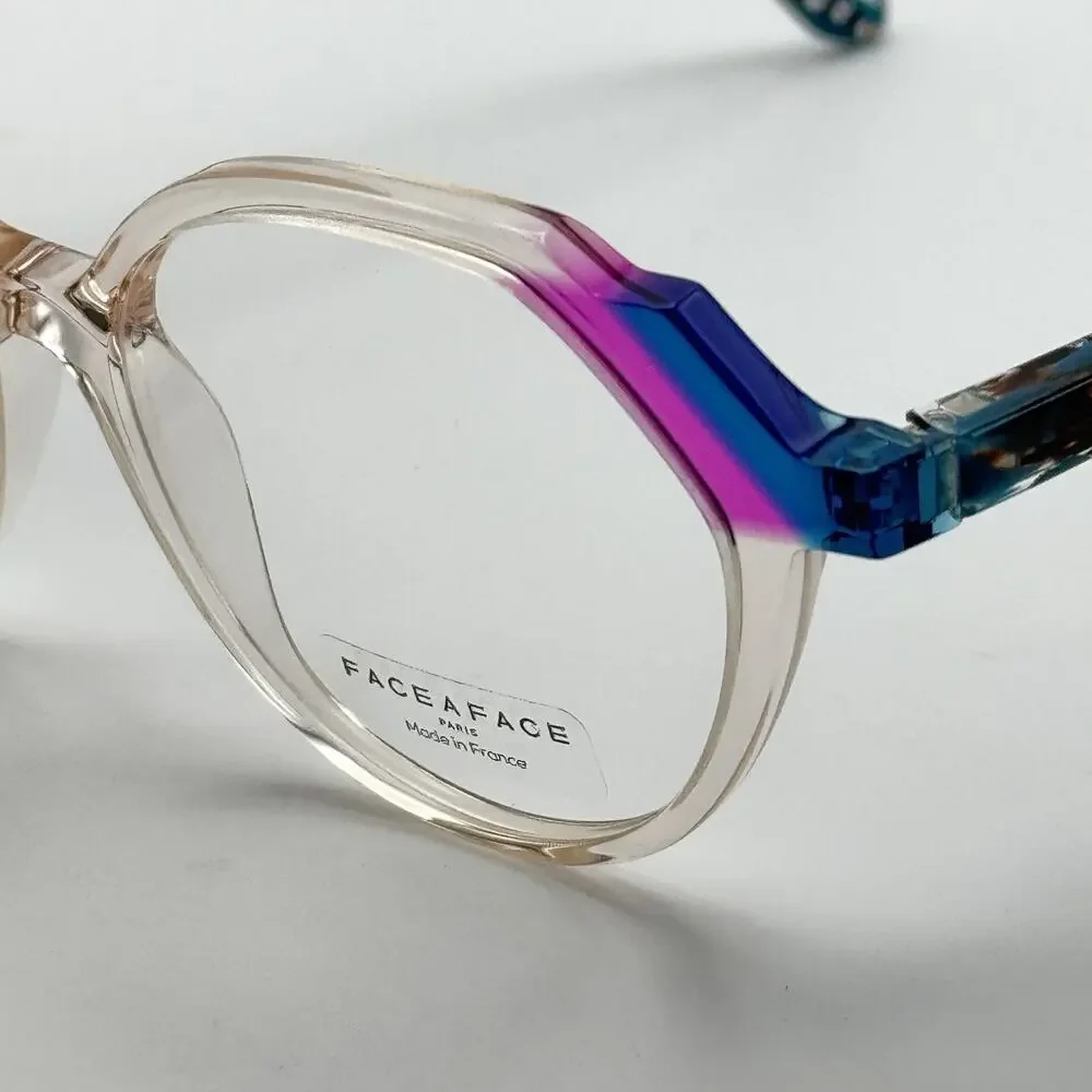 Face a Face Eyeglass Frames MOVES 2 3006 Pink Blush Crystal Frame 52-17-142 NEW